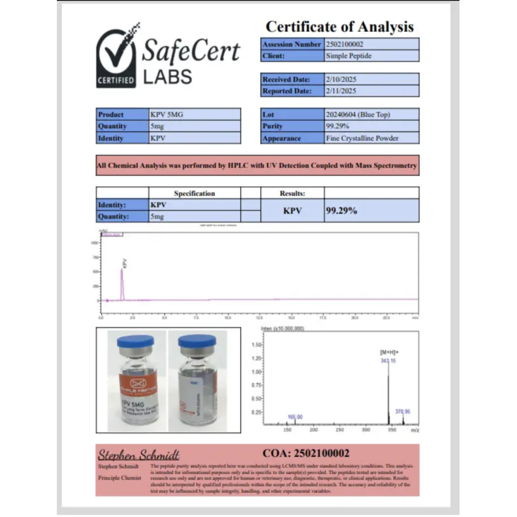 KPV Research Peptide 5MG